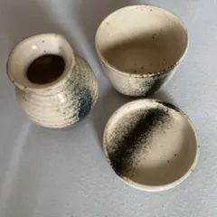 そば猪口 徳利 薬味皿 3点セット 陶器 和食器　複数セットありのサムネイル