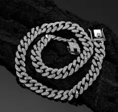 マイアミキューバンネックレス　50cm シルバーラッパー