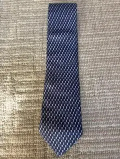 dunhill ネクタイ ネイビー/ホワイト パターン