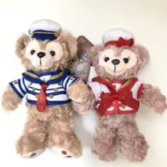 ダッフィー シェリーメイ ぬいぐるみバッジ　ディズニー