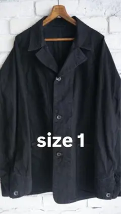 COMOLI 26SS BLACK DENIM WORK JACKET