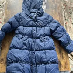 ネイビー ダウンコート 120cm フード付き