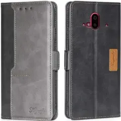 ⭐️新品⭐️ 富士通 らくらくスマートフォン F-52B ケース 手帳型　グレー