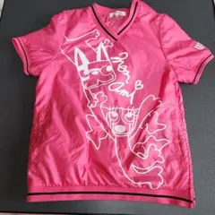 M-U SPORTS ピンク 半袖 Vネック ゴルフウェア 40　冬物