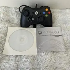 Xbox 360 コントローラー 有線 黒 付属品あり