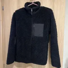 UNIQLO 黒 フリースジャケット ジッパーポケット付き