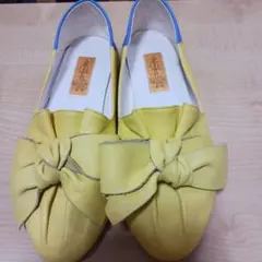 あしながおじさん　イエローレディースパンプス 23cm