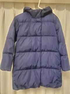 ユニクロ　UNIQLO　フード付き紺色中綿コート　140センチ
