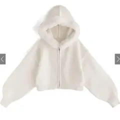 フードファーニットパーカー an1497 GRL グレイル ホワイト ファー