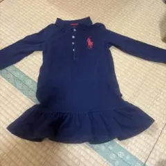 POLO RALPH LAUREN ネイビー 長袖ワンピース キッズ服