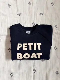 美品　PETIT BATEAU ◆ロゴスウェット ネイビー　5ansのサムネイル