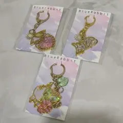 即日発送！　ハンドメイド　猫のキーホルダーセット