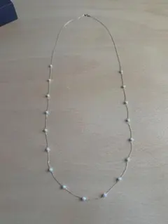 あこや真珠　ベビーパール　80cm ロング　ステーションネックレス　18K