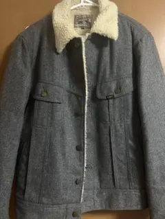 Lee 襟付きボアジャケット グレー