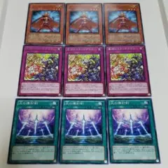遊戯王　炎の護封剣、聖邪のステンドグラス、レベル・ウォリアー3枚セット