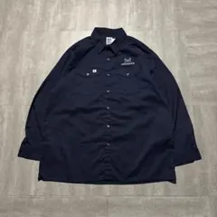 BIG BILL カナダ製 企業 刺繍 オーバーサイズ ワークシャツ ネイビー