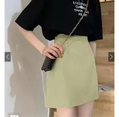 GRL インパン裏地付き台形ミニスカート[at1531]