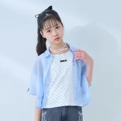 5.【新品未使用】メゾピアノジュニアシ アーシャツ＆タンクトップセット150cmのサムネイル