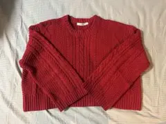 MOUSSY マウジー ケーブルニット レッド