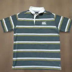 Canterbury フレックスコントロール ポロシャツ ボーダー グレー Lのサムネイル