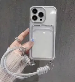 【新品未使用】iPhone17ケース スマホ　クリアケースカード収納付き