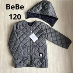 未使用　BeBe キルティングコート　ノーカラー　120