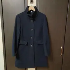 無印良品ネイビー ハイカラーコート Mサイズ