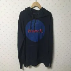 Hurley ネイビー フード付きパーカー L