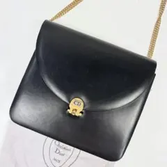専用クリスチャンディオール ショルダーバッグ チェーン CD 本革 黒