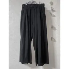 黒 ワイドパンツ ゴムウエスト　ジャージ