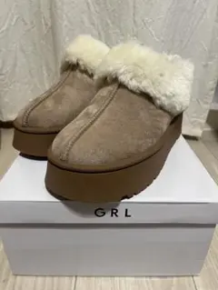 GRL 厚底ムートンブーツ ベージュ