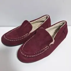 Pansy パンジー バーガンディ スエード スリッポン23.0cm