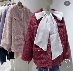 dazzlin ボアフレンチブルゾン