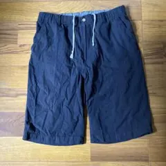 ダークブルー ショートパンツ ドローストリング付きメンズ