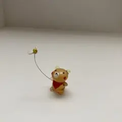 ガラス細工 クマとハチ ミニチュア置物 35㎜