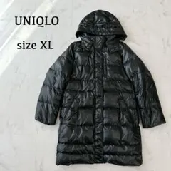 ユニクロ♦︎プレミアムダウンコート XL ブラック ロング 大きいサイズ 光沢