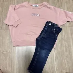 X-girl ベビー　トレーナー&ジーンズ