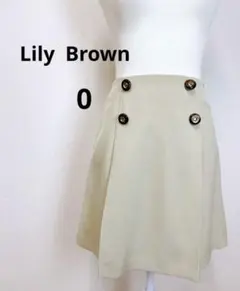 タグ付き 未使用品LILY BROWN釦デザインタックミニスカート S