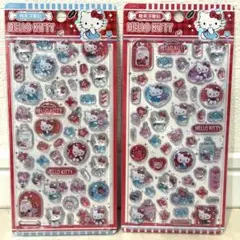海外限定販売⚡️正規品　ハローキティ　硬い立体シール　2枚セット　ボンドロ