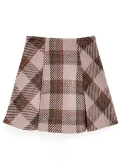 GRL インパン裏地付きツイードチェックミニスカート　tu1441