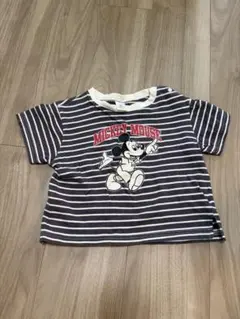 ミッキーマウス ストライプ Tシャツ サイズ80