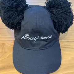 ミッキーマウス キャップ ふわふわ耳付き