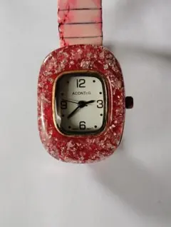 稼働品】ACONTE クォーツ 腕時計 型押しレザーベルト - メルカリ