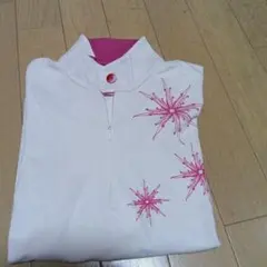 adidas レディース ゴルフシャツ ホワイト/ピンク