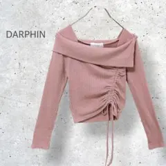 【DARPHIN】　クロップド丈　リブニット　Y2K ギャザー　平成ギャル