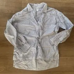 GAP 白/青ストライプ プルオーバーシャツ XXS