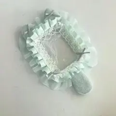 硬質ケース レース トレカケース 推し活 量産 グリーン 猫耳