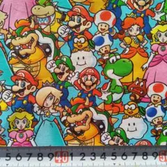 マリオ ルイージ ヨッシー クッパ任天堂キャラＵＳＡコットン生地 新品