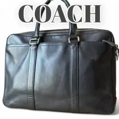 COACH コーチ F71065 レザー ブリーフケース ビジネス BLACK黒