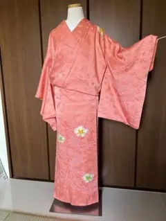 花柄　ピンク 訪問着